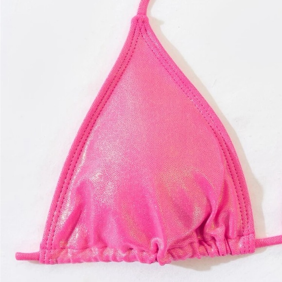 Metallic Swim Triangle Bikini Top - Picture 2 of 3